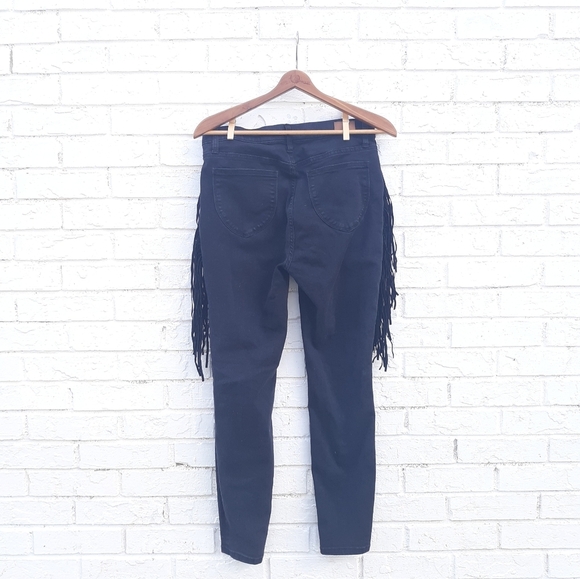 Judy Blue Black Fringe Jeans size 9/29 - Picture 8 of 9